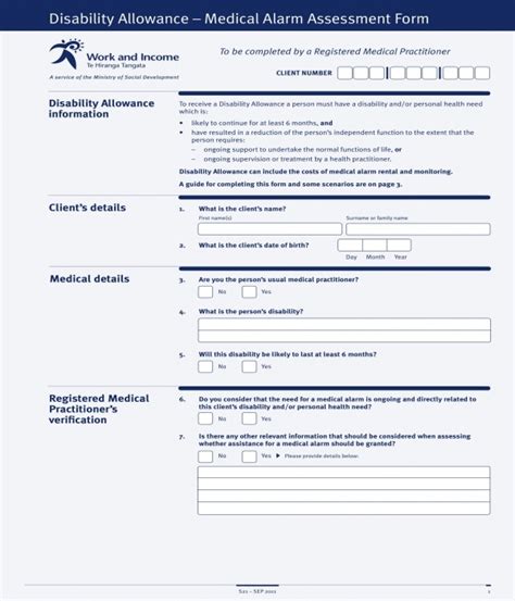 Free 3 Disability Allowance Forms In Pdf