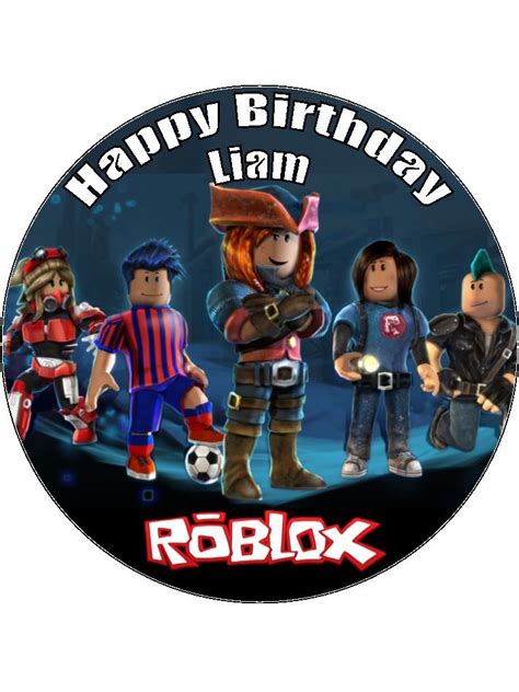 Roblox cake topper, roblox birthday party. 7.5 Personalised Roblox Edible Icing Cake Topper