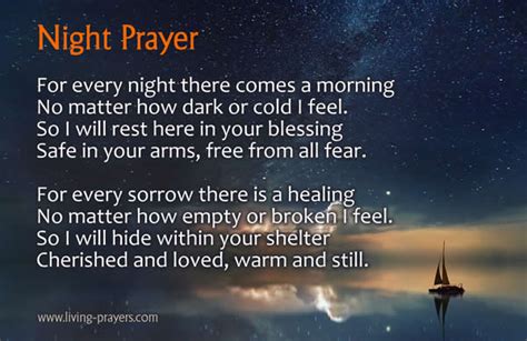 Short Night Time Prayer Goodnight Prayers
