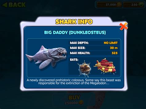Signup to get the inside scoop from our monthly newsletters. Big Daddy (Dunkleosteus) - Hungry Shark Wiki
