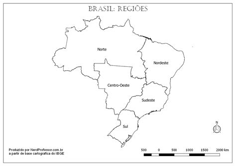 Mapa Brasil Regiões Nerd Professor