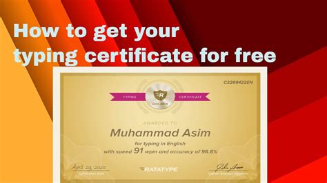 How To Get Your Typing Certificate For Free Typing Test For Typing