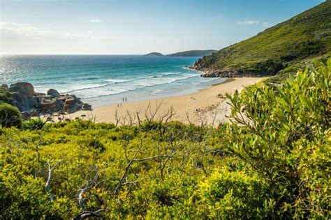 Whisky Bay Beach And Ocean In Wilsons Promontory National Park Stock