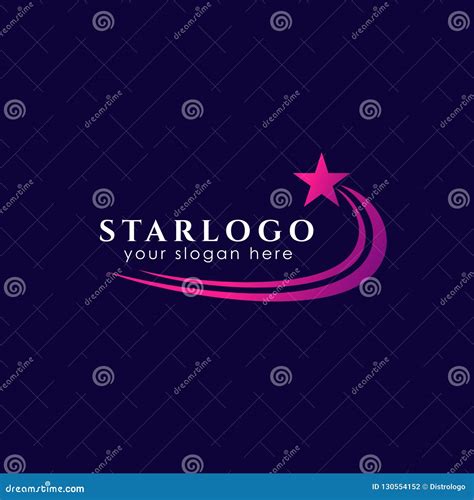 Flying Star Logo Design Stock Template Star Vector Icon Stock Vector