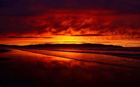 Download Tropical Sea Beach Horizon Nature Sunset Hd Wallpaper