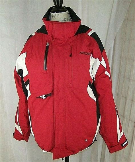 Spyder Jacket Coat Ski Snow Board Outdoor Red Black Size Mens Medium