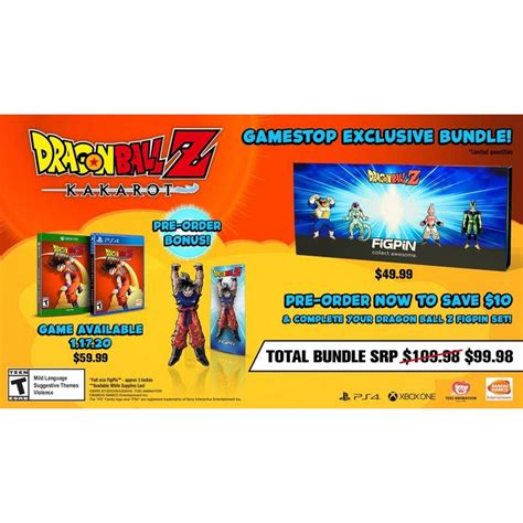 Has been added to your cart. Dragon Ball Z Kakarot Xbox One Figpin Bundle - Only at GameStop | Xbox One | GameStop