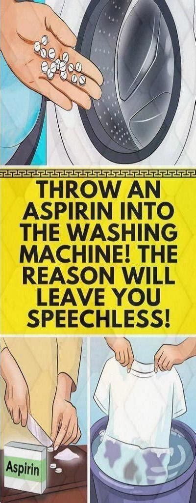 Throw An Aspirin Into The Washing Machine The Effect Is Perfect R