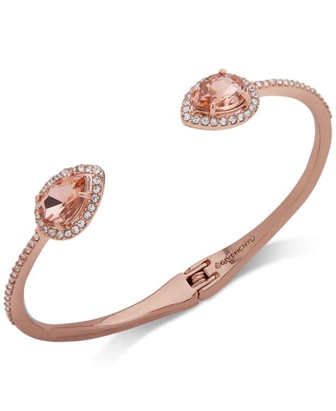 Givenchy Crystal And Stone Cuff Bracelet In Pink Lyst