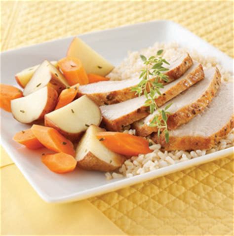 Place wrapped roast in a roasting pan with folded edges facing up to minimize leaking. National Pork Month
