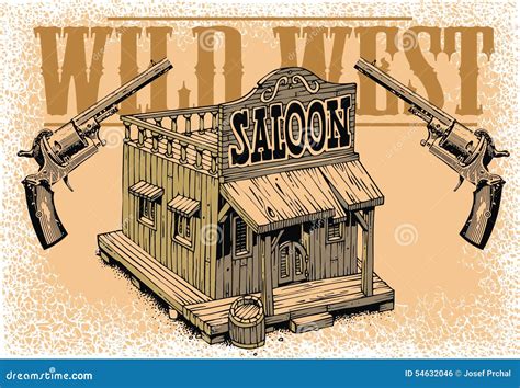 Old Saloon Stock Vector Illustration Of Land Sand Glass 54632046
