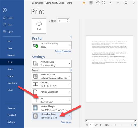 How To Print A4 Size In Word Printable Templates