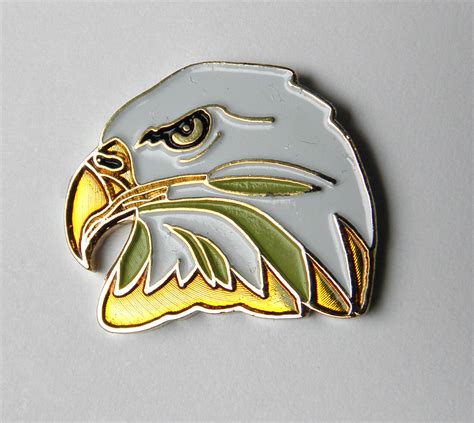 Bald American Eagle Head Lapel Pin Badge 1 Inch Cordon Emporium