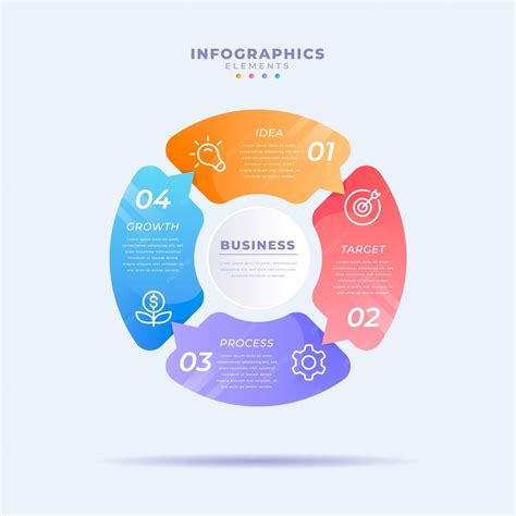 Premium Vector Modern Business Circular Infographic Template