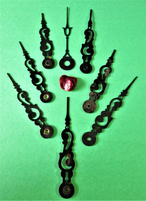 8 Old Black Painted Thick Steel Fancy Clock Hands For Your Etsy Uk