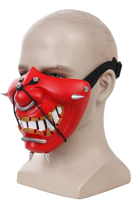 Ghost Of Tsushima Half Face Prajna Mask Halloween Cosplay Prop