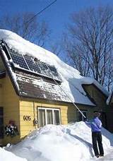Images of Solar Panels Snow