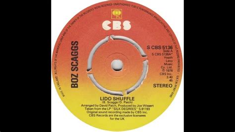 Boz Scaggs Lido Shuffle 1976 Youtube