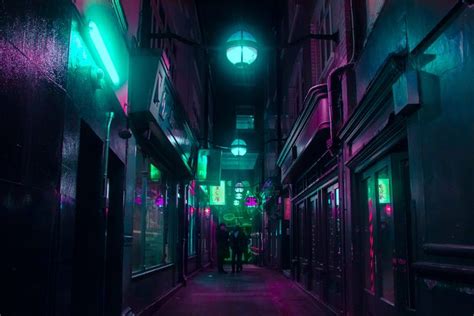 Chinatown Nights Neon Alleyway With Images Sci Fi Background City Aesthetic Street