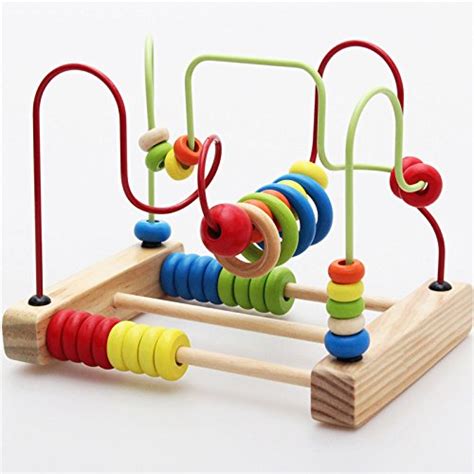 Montessori Baby Toys Classic Large Wire Beads Maze Wooden