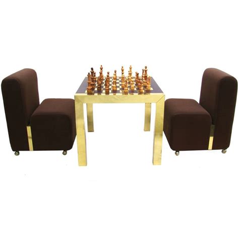 Sims can play alone or with a partner, and will socialize when doing the latter. Paul Evans Modern Chess Set Game Table | Modern chess set ...