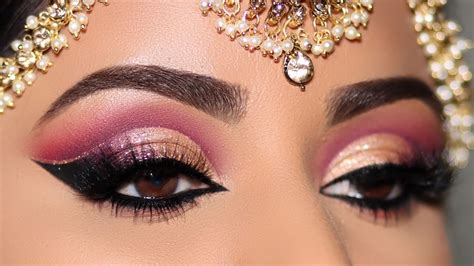 How To Step By Step Indianasian Bridal Eye Makeup Tutorial Youtube