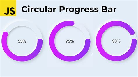 How To Make Circular Progress Bar Html Css Javascript Youtube