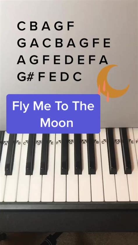 Can You Sing Fly Me To The Moon 🌙 Piano Flymetothemoon Piano Tutorial