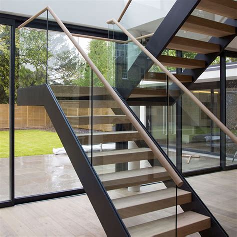Steel Stairs With Glass Handrails Glass Designs