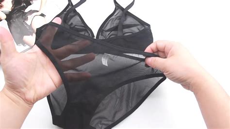 Women Sexy Transparent Bra Panties Breathable See Through Girl Evening