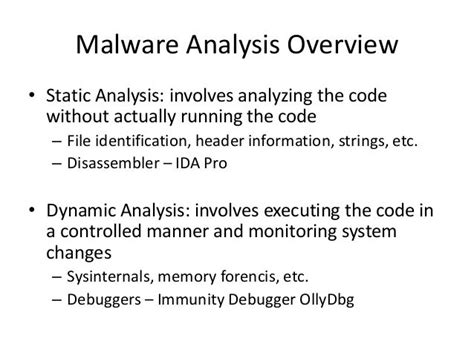 Introduction To Malware Analysis