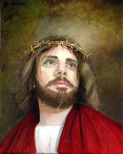 Jesus Christ Crown Of Thorns Painting By Cecilia Brendel