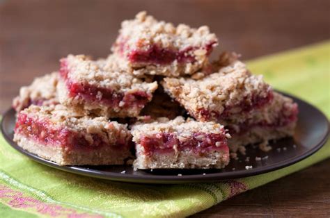 A fluted pastry wheel creates the pretty ruffled edges of this delicate cookie. Rhubarb Raspberry Cookie Bars - Cooking With Michele ...