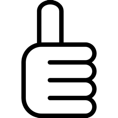 Thumb Up Hand Outline Interface Symbol Icons Free Download