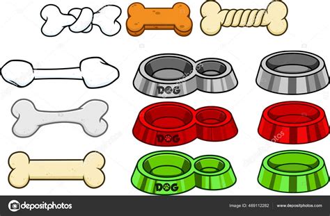 Set Dog Bones Vector Illustration Stock Vector Image By ©hittoon 469112282