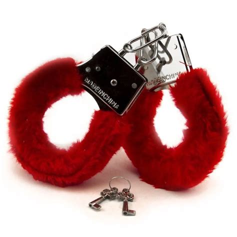 Wholesale Furry Fluffy Handcuffs Pink Black Metal Fancy Dress Hen Night Stag Do Play Toy Kf892