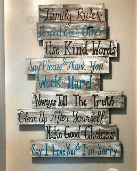 House rules sign family rules sign wood signs wood signs | Etsy | Family rules sign, House rules 