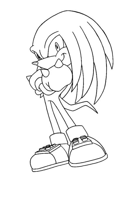 Knuckles The Echidna Coloring Pages - Download & Print Online Coloring