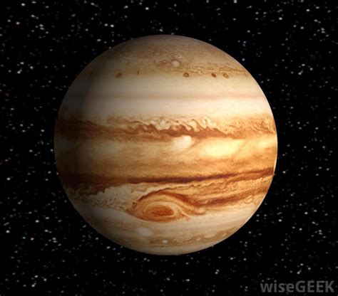 Jupiter, the most massive planet in the solar system and the fifth in distance from the sun. Planeten - Mind42
