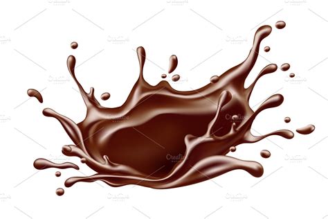 Sweet Milk Chocolate Splash Isolated Creative Daddy