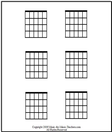 Free Blank Guitar Chord Charts Printable