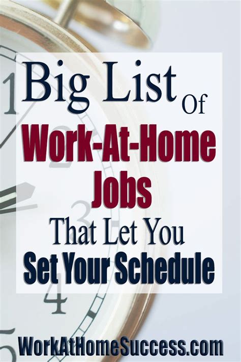 But if you want to work at home, you'll need to research the possibilities and develop the skills required for many of these jobs. Big List of the Best Work From Home Jobs that Let You Set ...