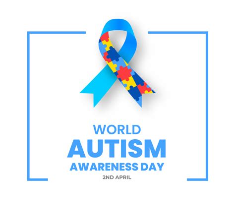 World Autism Awareness Day Color Frame With Typography Design Template