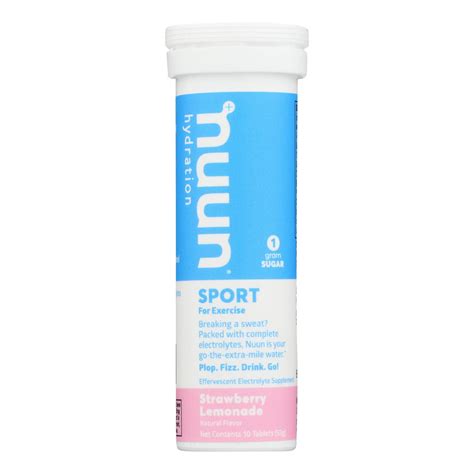 Nuun Hydration Strawberry Lemonade Sport Drink Tablets Healthy