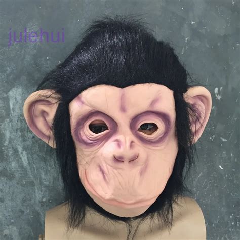 Lovely Monkey Head Latex Mask Full Face Adult Mask Halloween Masquerade
