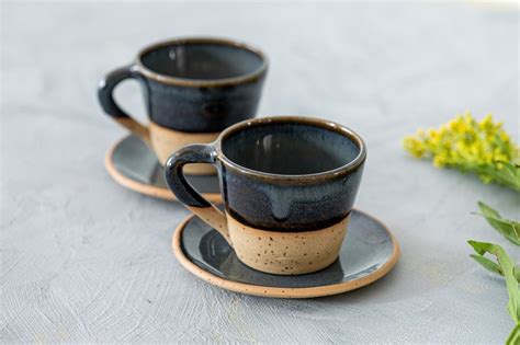 Ceramic Espresso Cups Set Pottery Espresso Cups Small Etsy