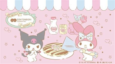 kuromi pastel sanrio desktop wallpaper draw spoon