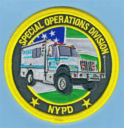 Nypd Special Operations Division Patch ~ New York City Police ~ Hard To