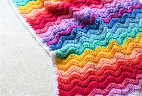 Chunky Rainbow Ripple Baby Blanket Free Crochet Pattern Truly Crochet