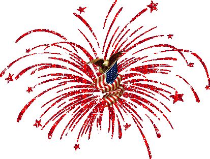 American Independance Day Fireworks And July Fourth Animations